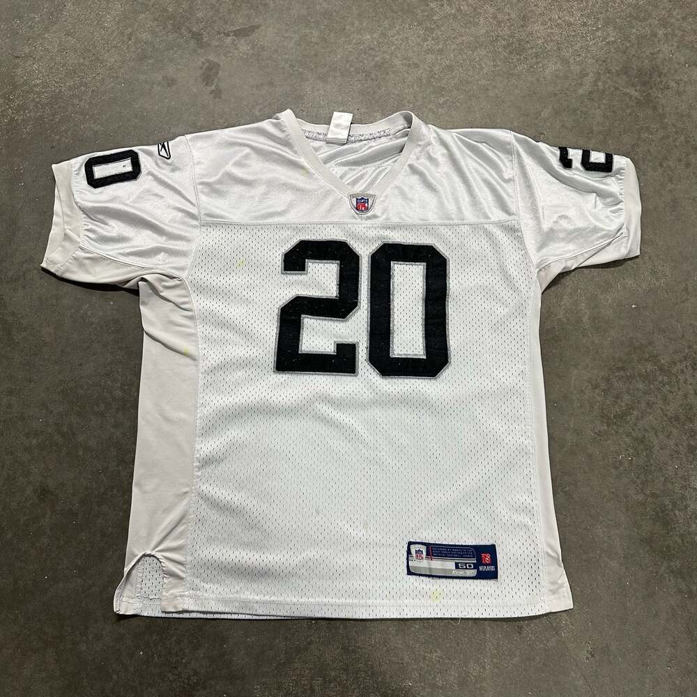 Vintage Reebok NFL Oakland Raiders Darren McFadden #20 White Jersey Size 50